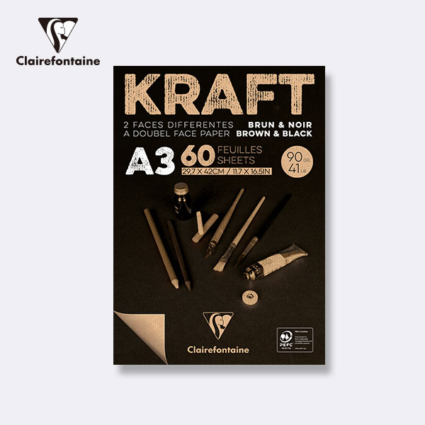 Clairefontaine克莱尔方丹 KRAFT双面牛皮纸速绘本